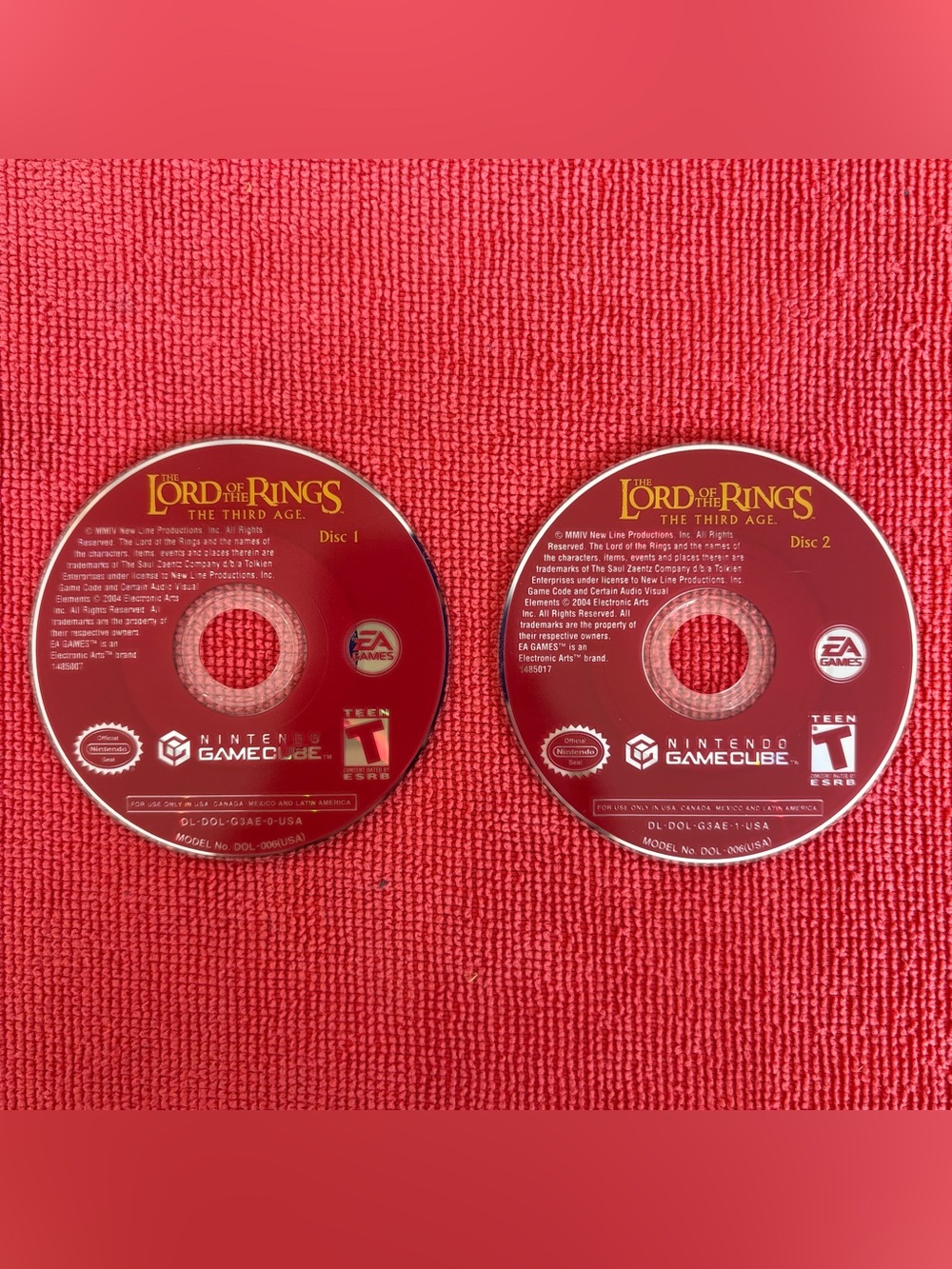 Lord of the Rings: The Third Age (Nintendo GameCube, 2004) BOTH DISCS - Tested